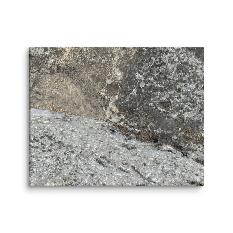 Weathered river rock from the Pedernales River, Cypress Mill, Texas — canvas print